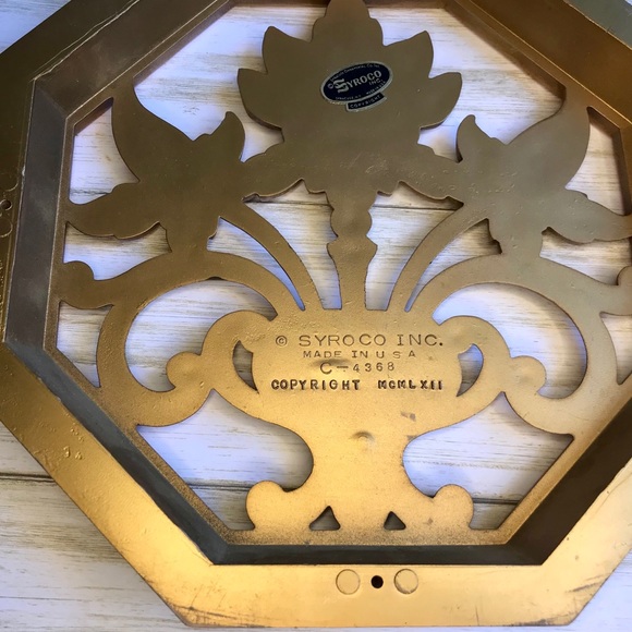 Set of Three Syroco Vintage Ornate Boho Wall Decor - Picture 9 of 12